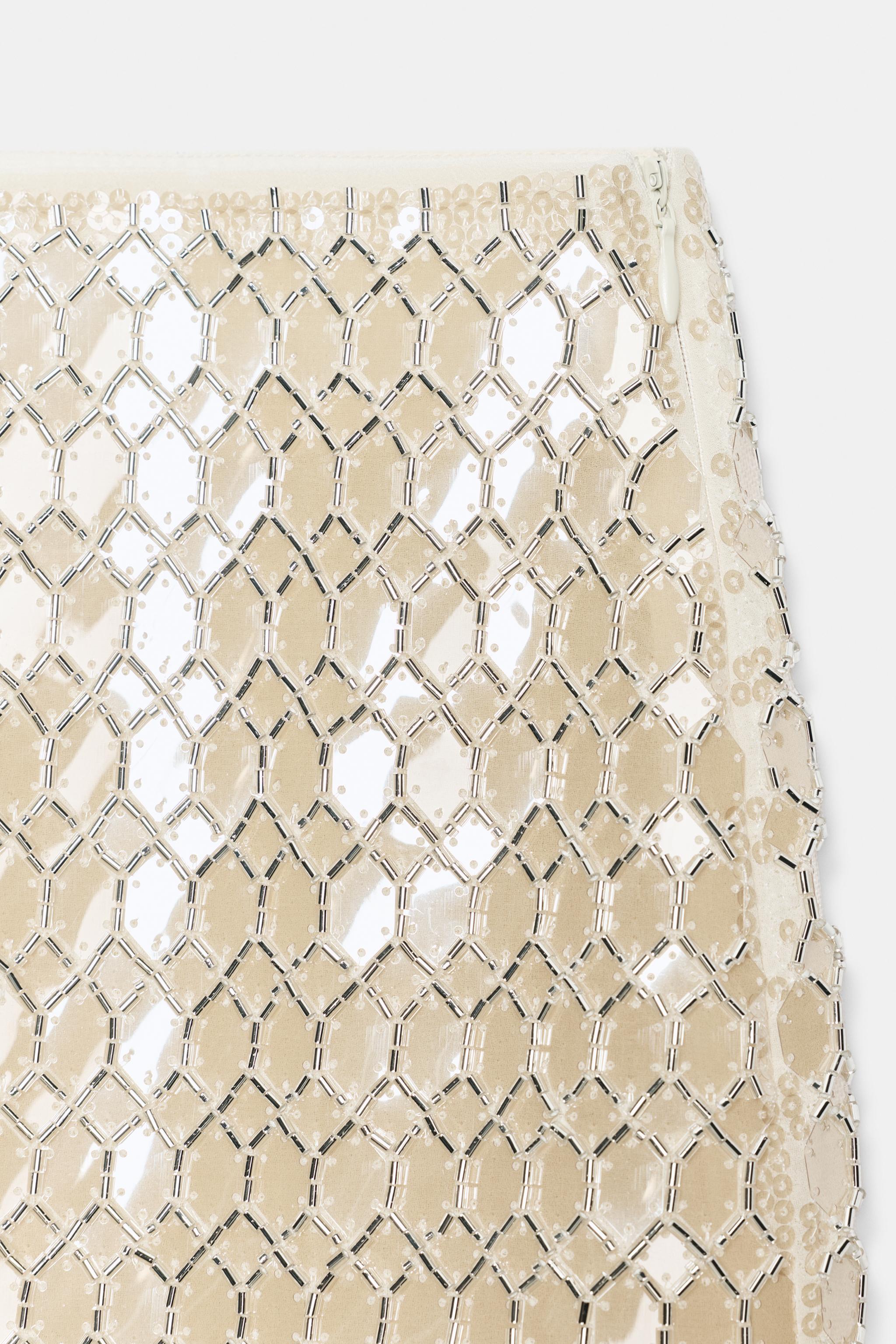 BEADED MINI SKIRT